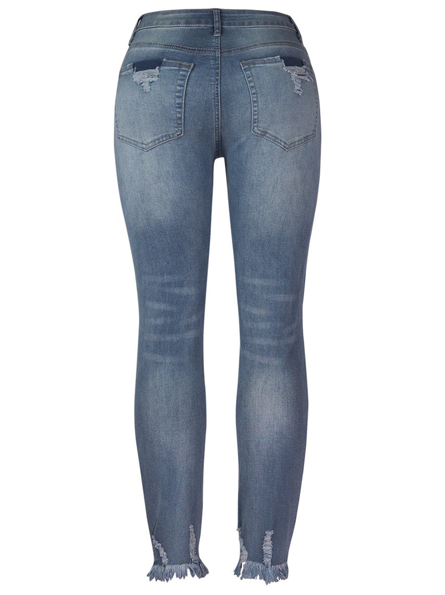 Veleaee Slim Fit Ripped Jeans (3 colors)