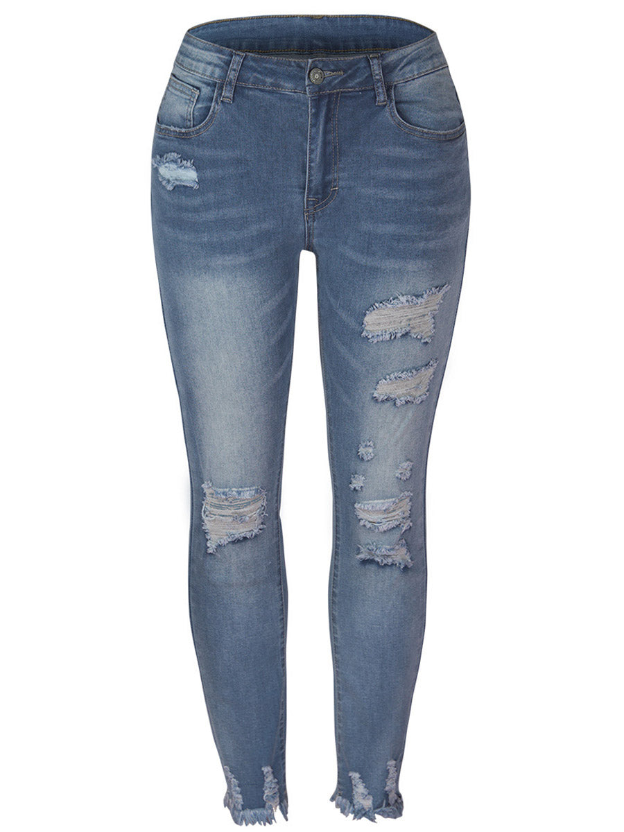 Veleaee Slim Fit Ripped Jeans (3 colors)