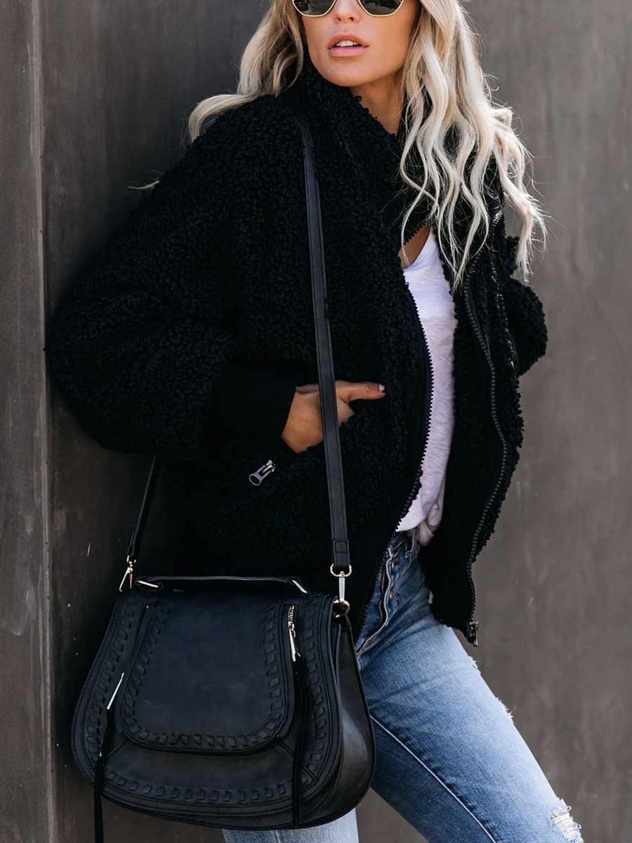 Veleaee Furry Pocket Coat