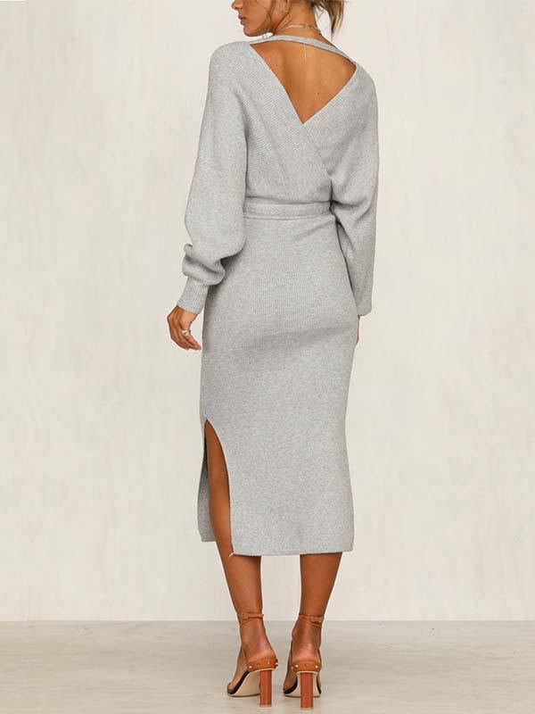 Veleaee V Neck Autumn Dress