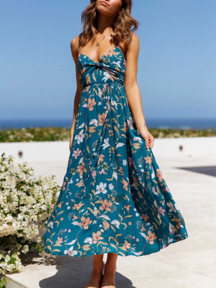 Veleaee Printed Bohemian Dress