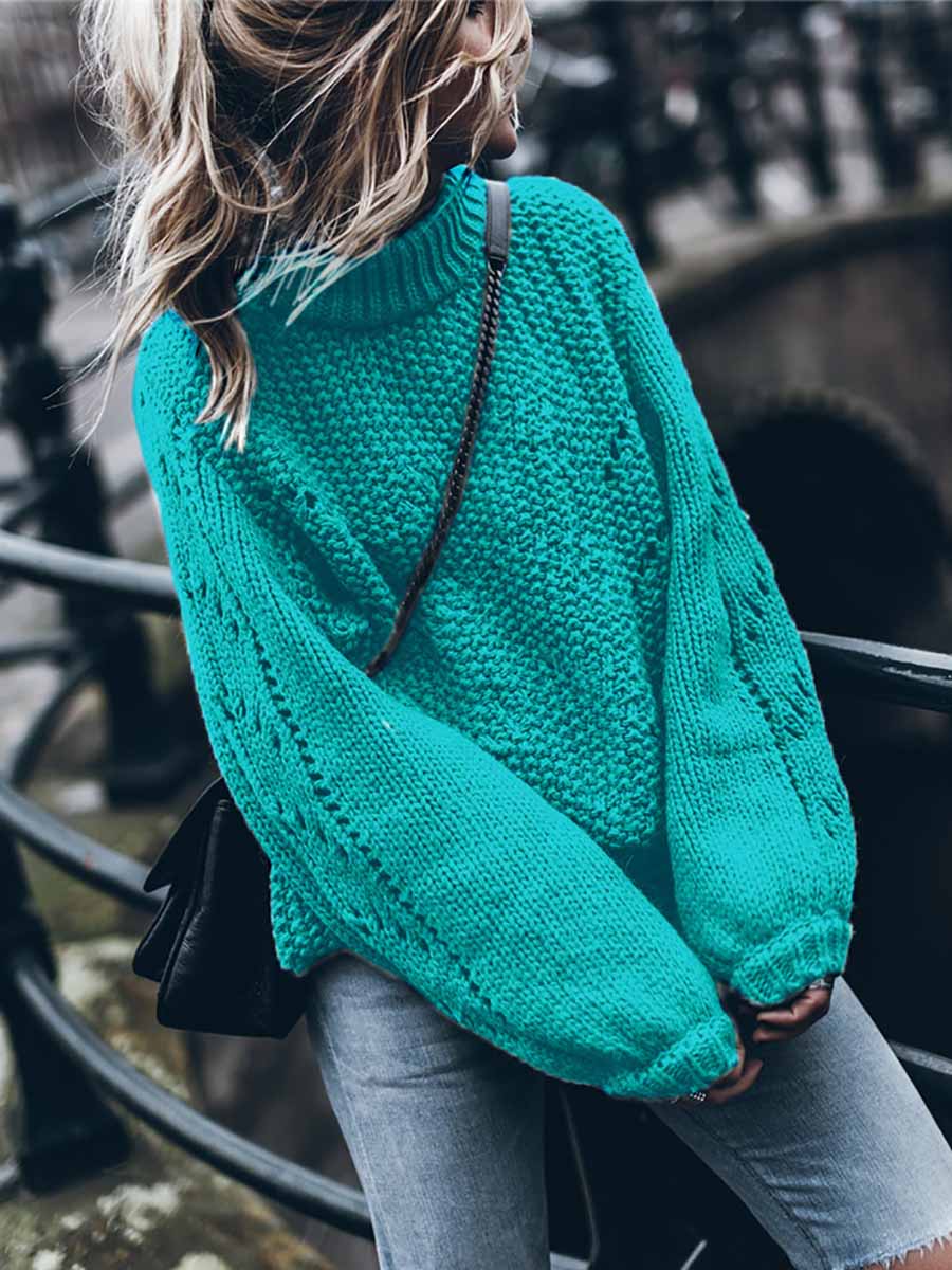 Veleaee Round Neck Hollow Sweater(7 colors)