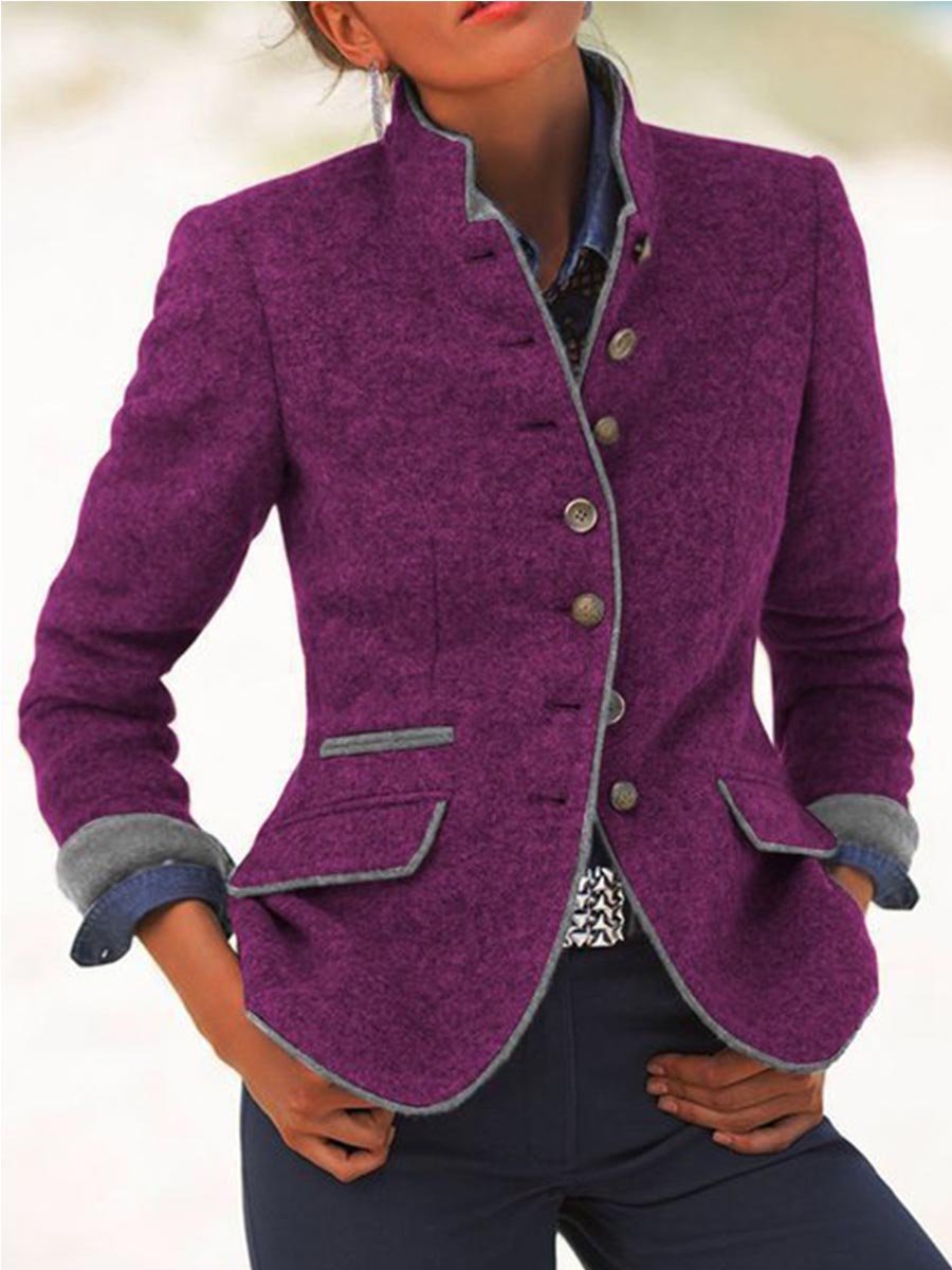 Veleaee Slim Button Jacket