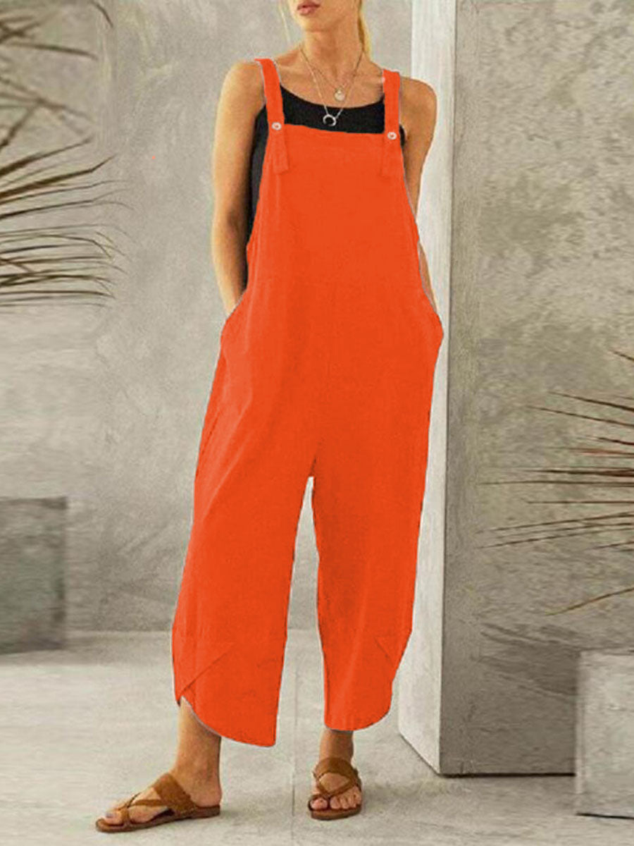 Veleaee Solid Color Casual Nine-point Back Pants (8 Color)