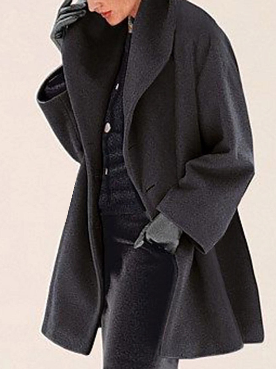 Veleaee Round Neck Loose Tweed Coat(7 colors)