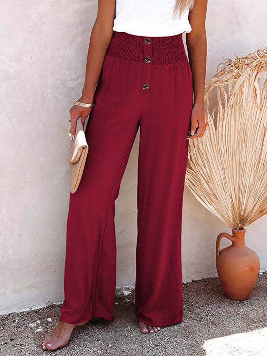 Veleaee Solid Color Loose Casual Pants (6 colors)