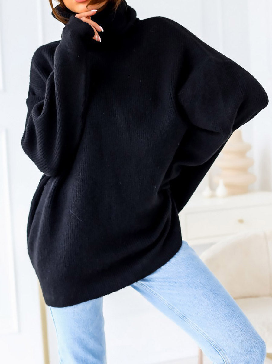 Veleaee Solid Color Turtleneck Knit Sweater(11 colors)