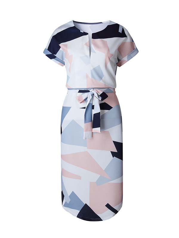 Veleaee Trendy Printed Asymmetrical Dress