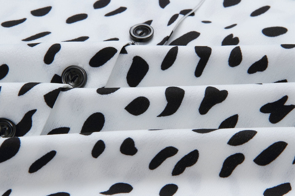 Veleaee Leopard Print Long Sleeve Shirt