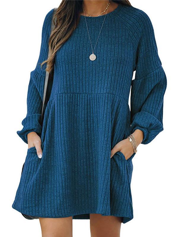 Veleaee Knitted Long Sleeve Dress