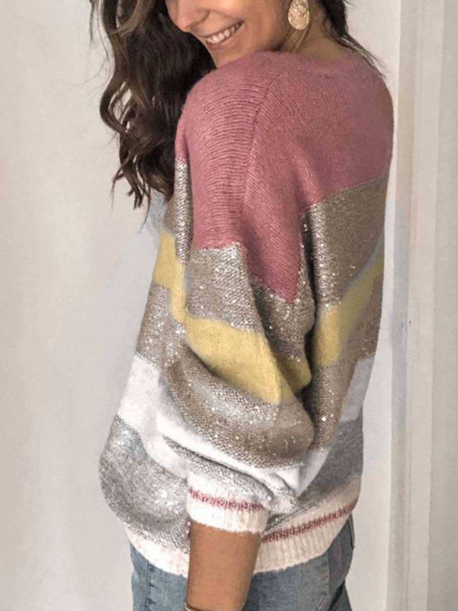 Veleaee Multicolor Knit Sweater