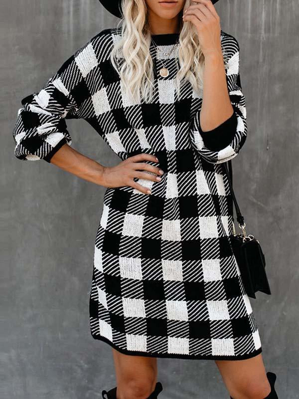 Veleaee Plaid Dress