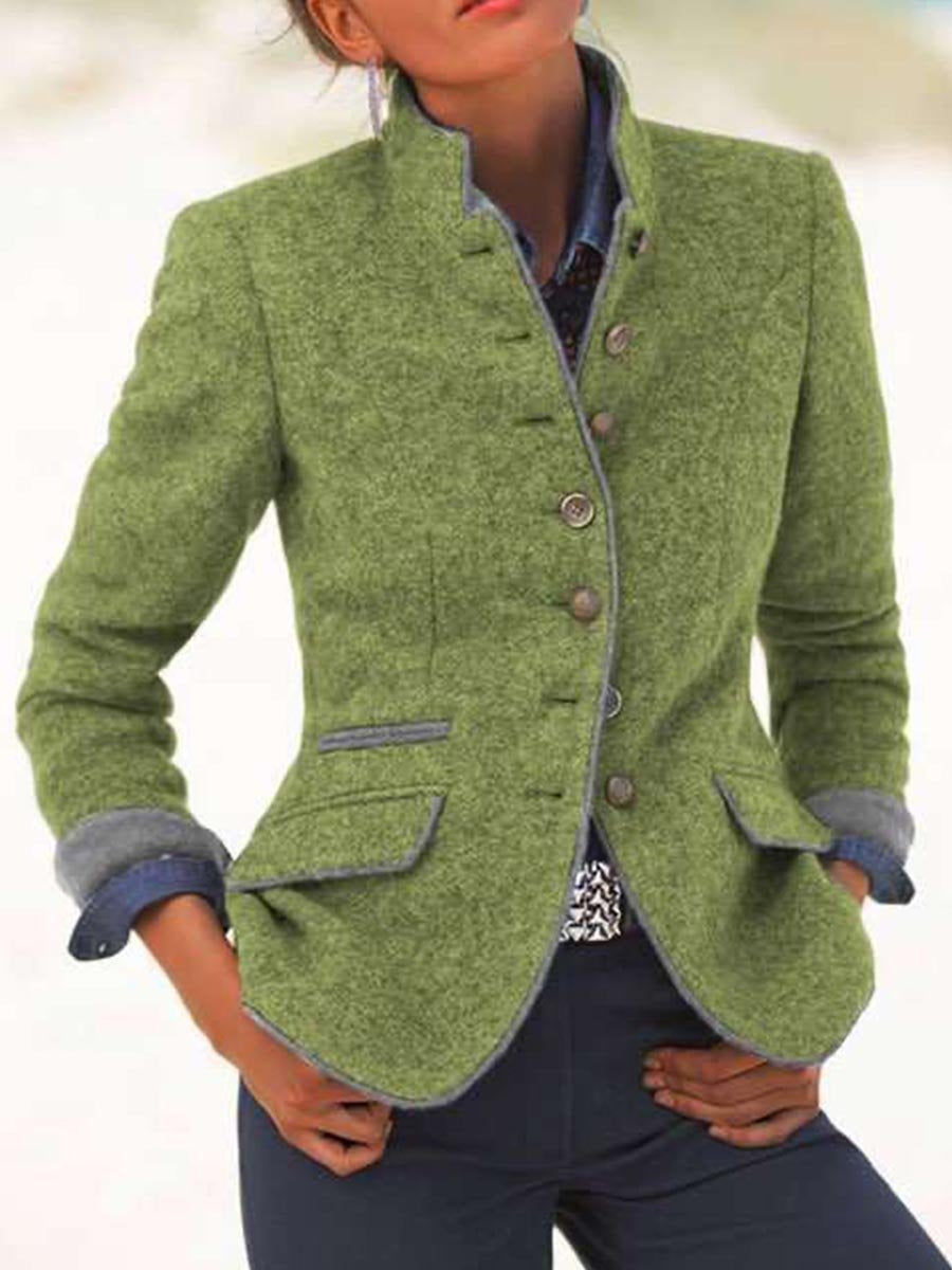 Veleaee Slim Button Jacket