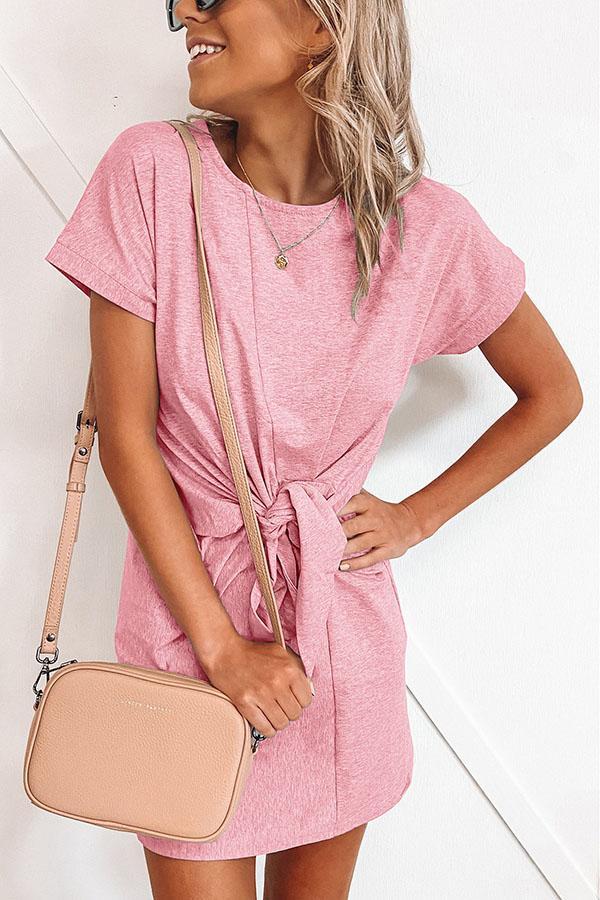 Veleaee Short-sleeved Cotton Blend Dress