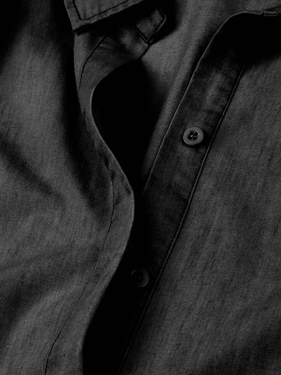 Veleaee Ruffled Denim Dress