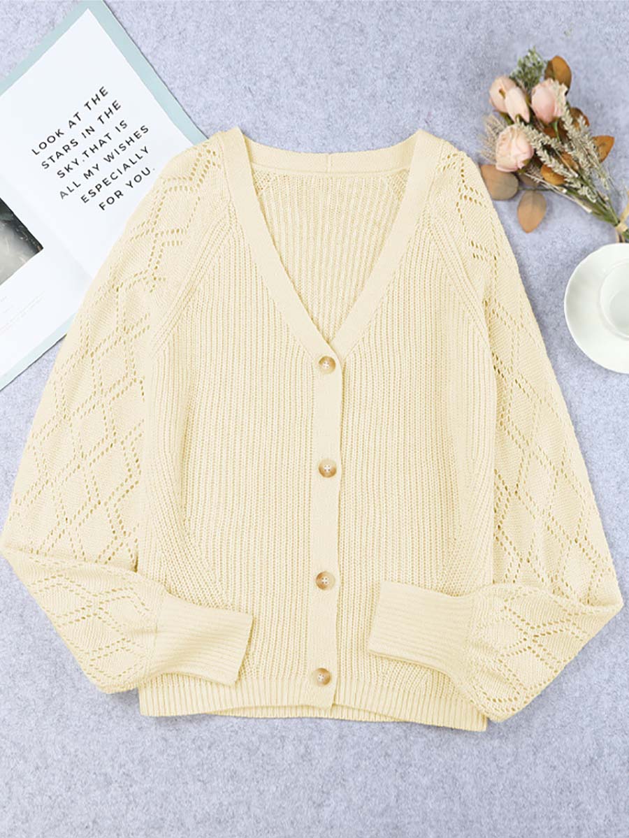 Veleaee Solid Color Loose Puffy Sleeve Sweater (5 colors)