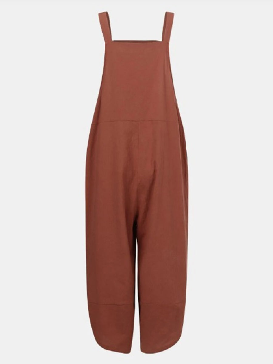 Veleaee Solid Color Casual Nine-point Back Pants (8 Color)