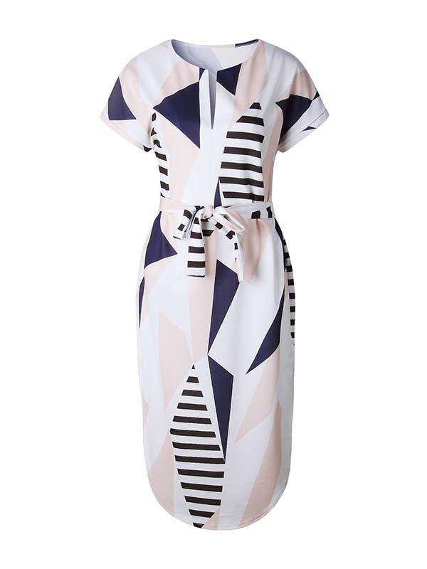 Veleaee Trendy Printed Asymmetrical Dress