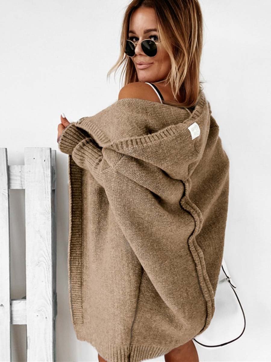 Veleaee Loose Stitching Cardigan