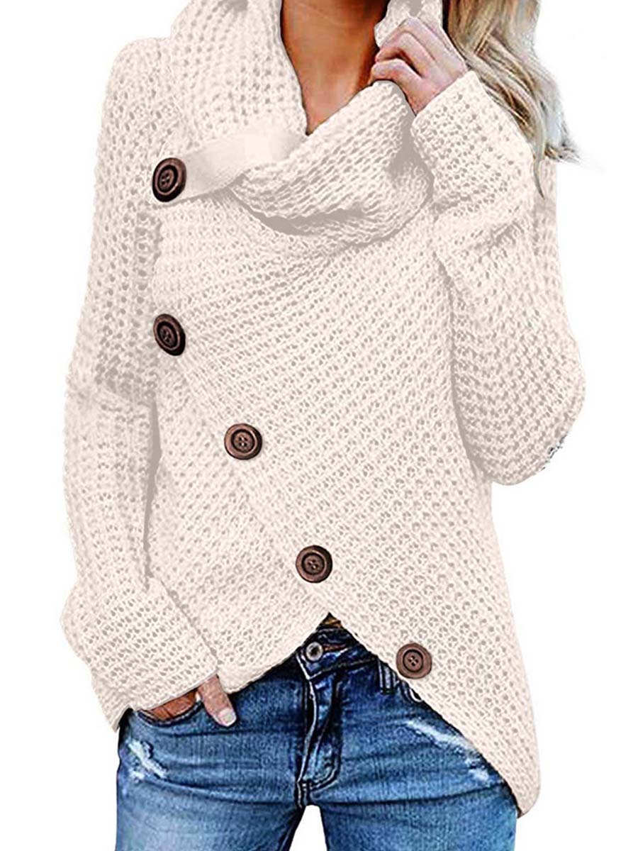 Veleaee Irregular Winter Shawl Sweater