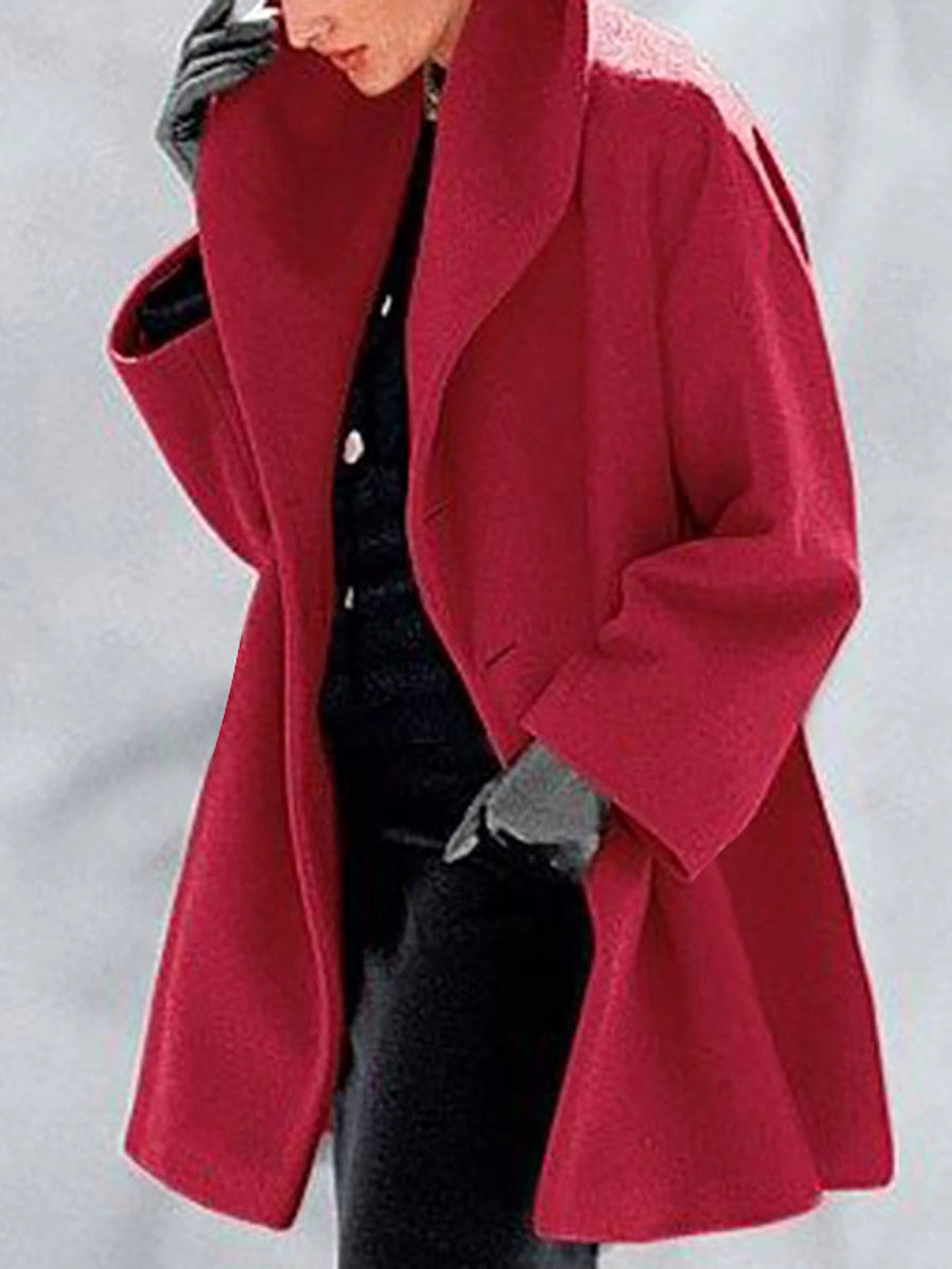 Veleaee Round Neck Loose Tweed Coat(7 colors)