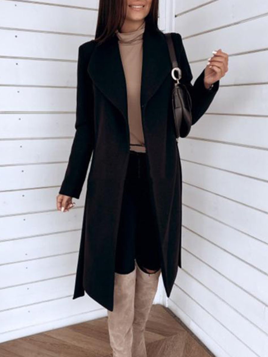Veleaee Belt Pocket Coat