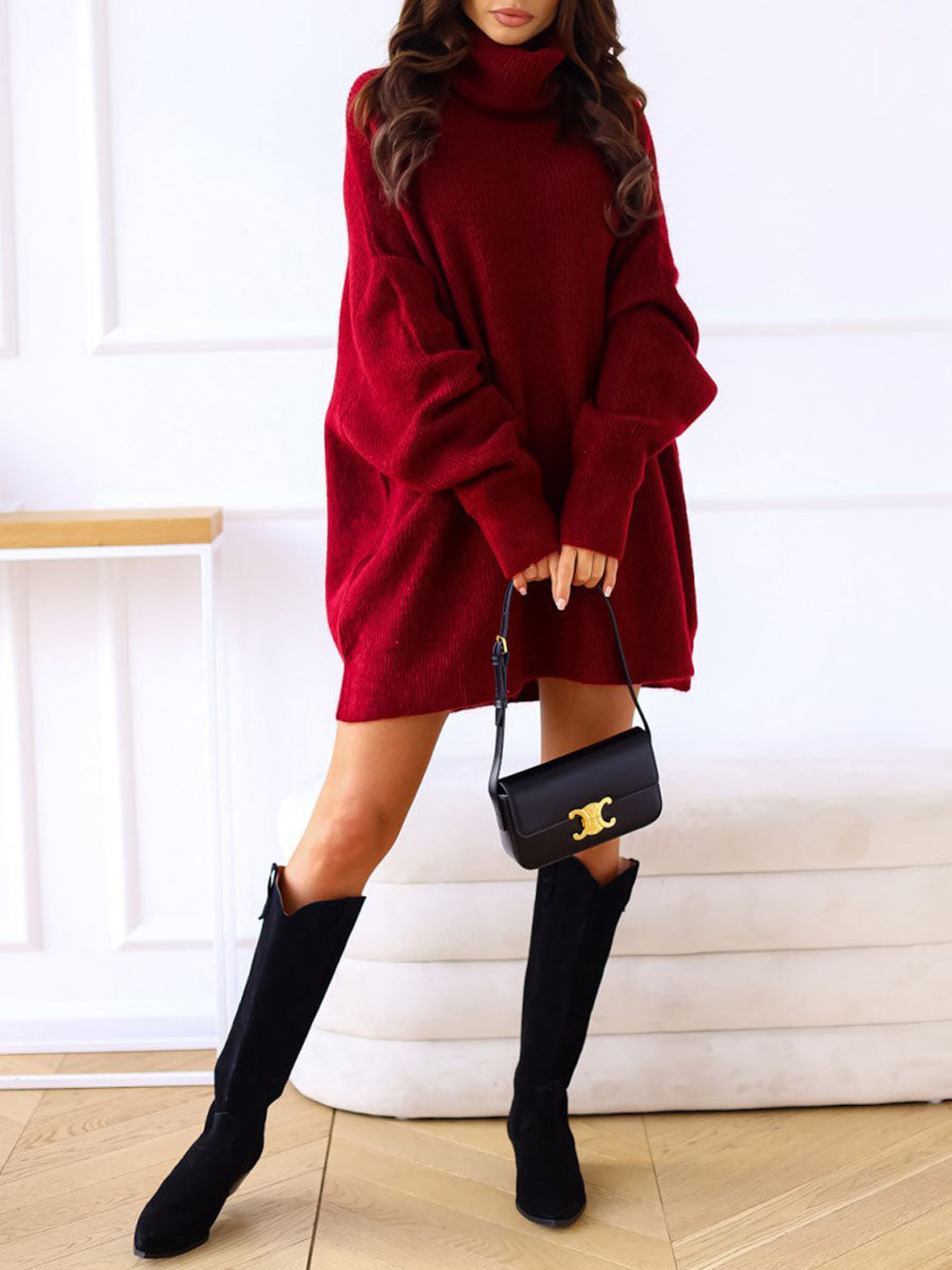 Veleaee Solid Color Turtleneck Knit Sweater(11 colors)