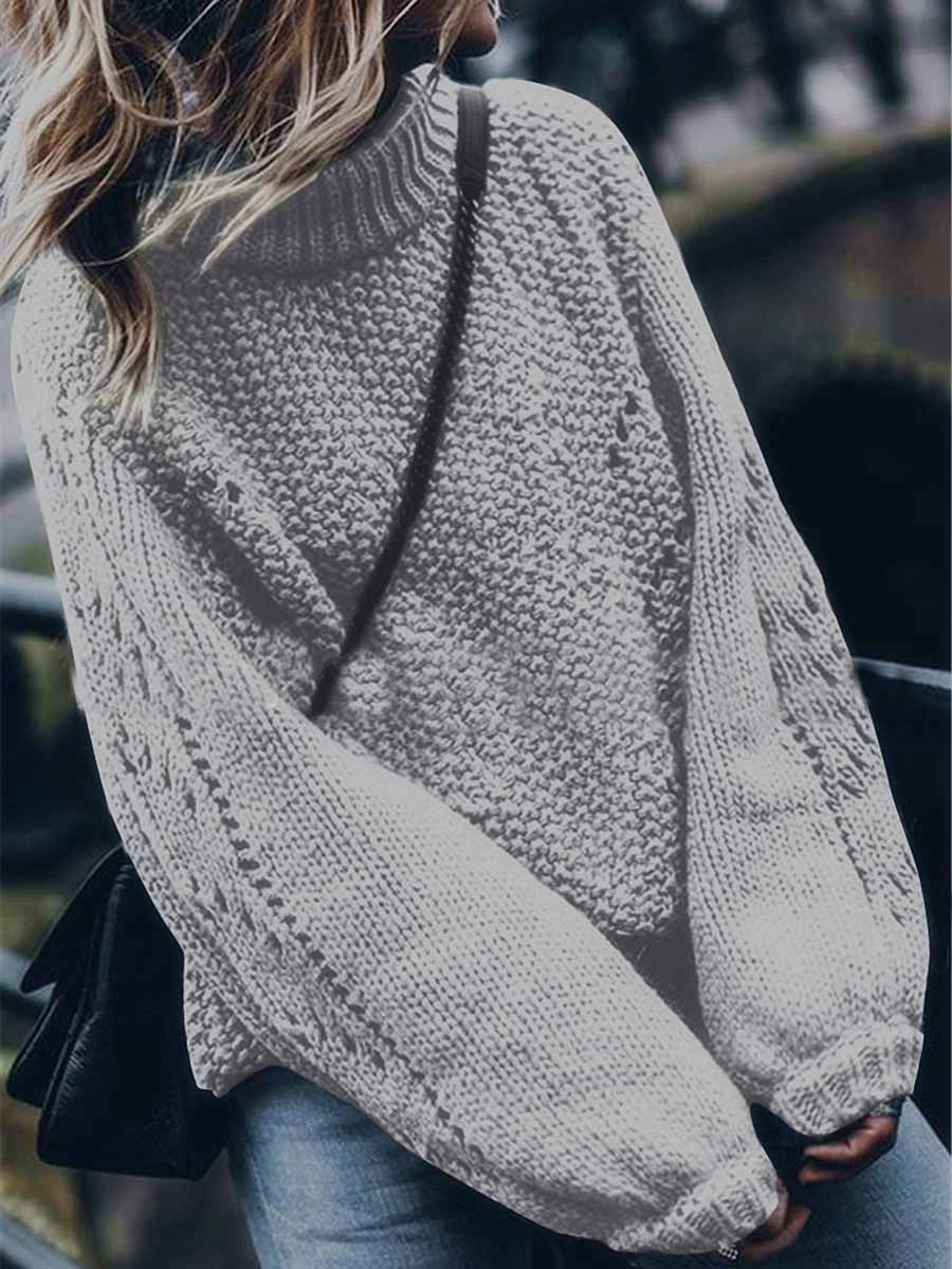 Veleaee Round Neck Hollow Sweater(7 colors)