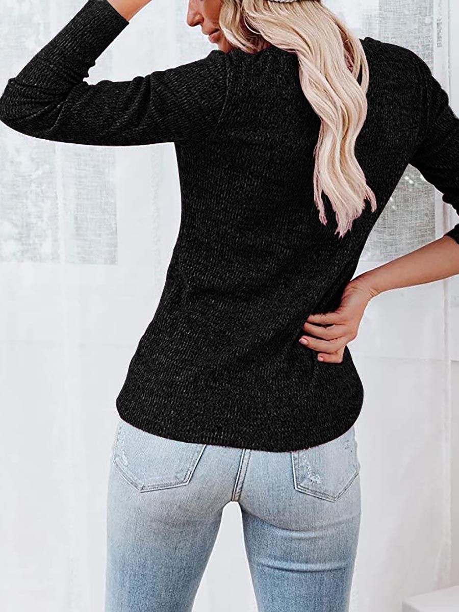 Veleaee Round Neck Casual T-Shirt