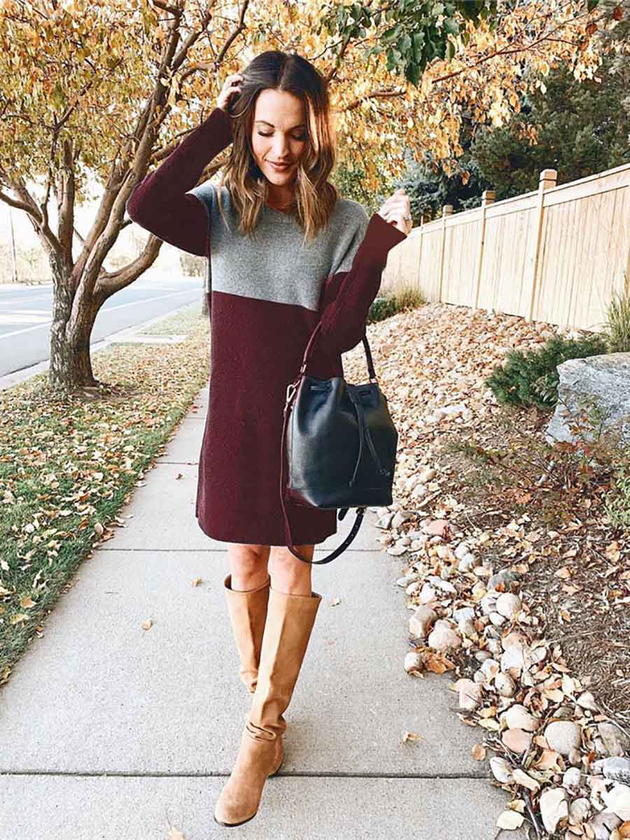 Veleaee O Neck Casual Dress (5 colors)