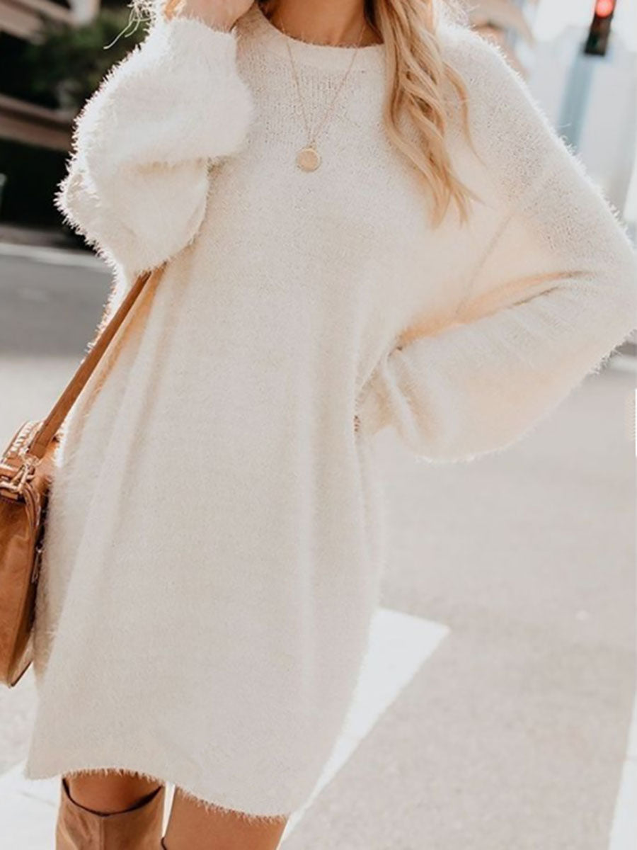 Veleaee Plush Sweater Dress(8 colors)