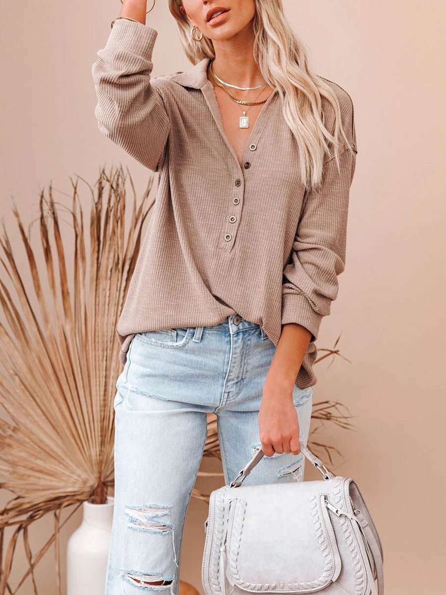 Veleaee Button Down Casual Top