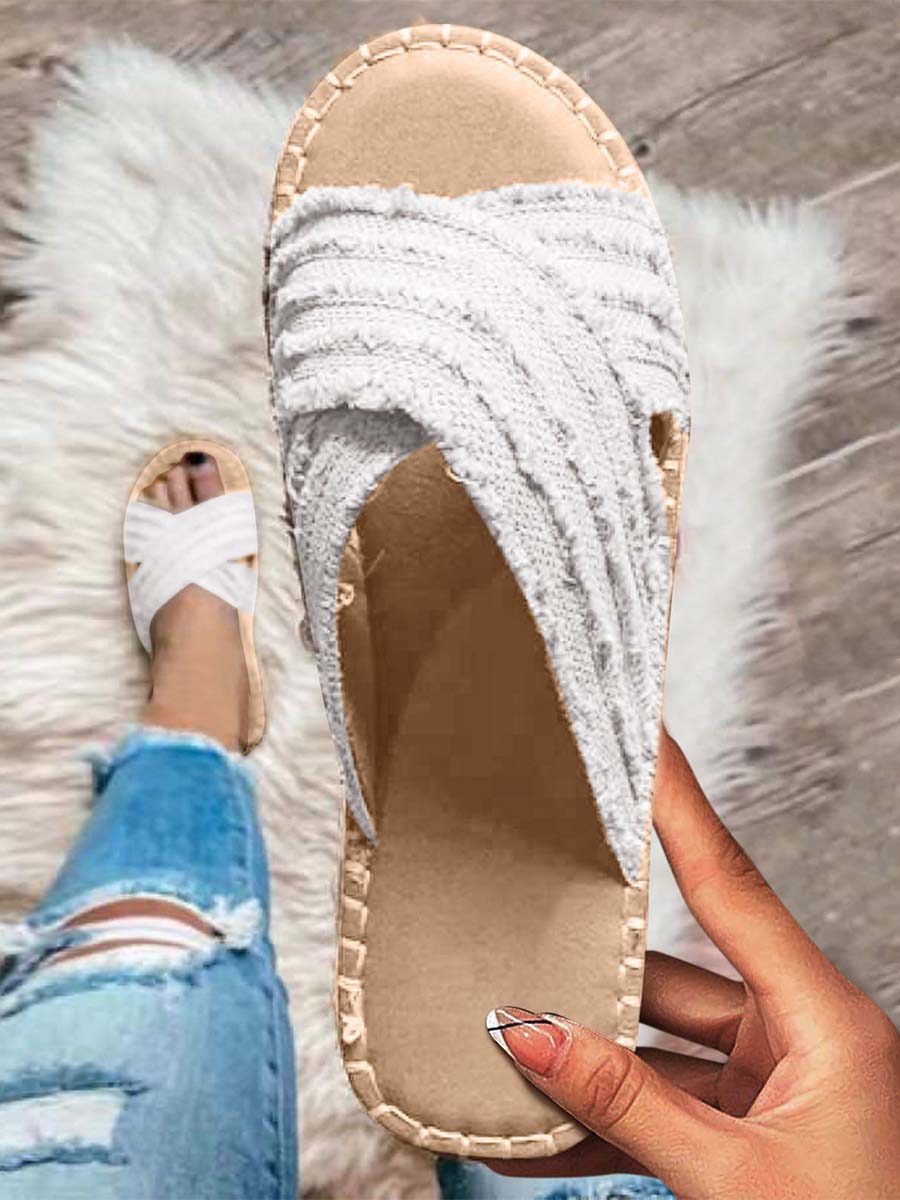 Veleaee Cleo Espadrille Slides(3 colors)