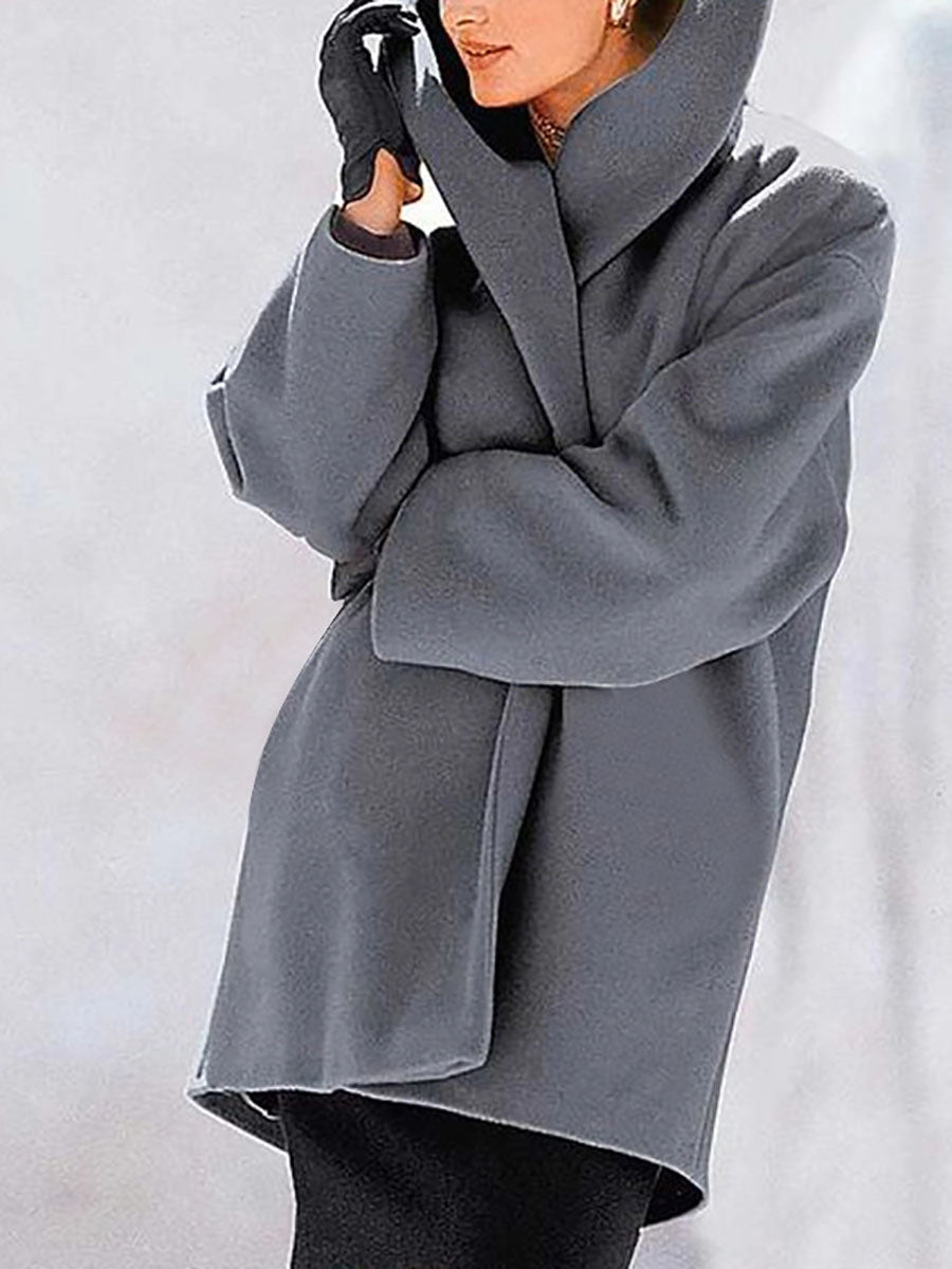 Veleaee Round Neck Loose Tweed Coat(7 colors)