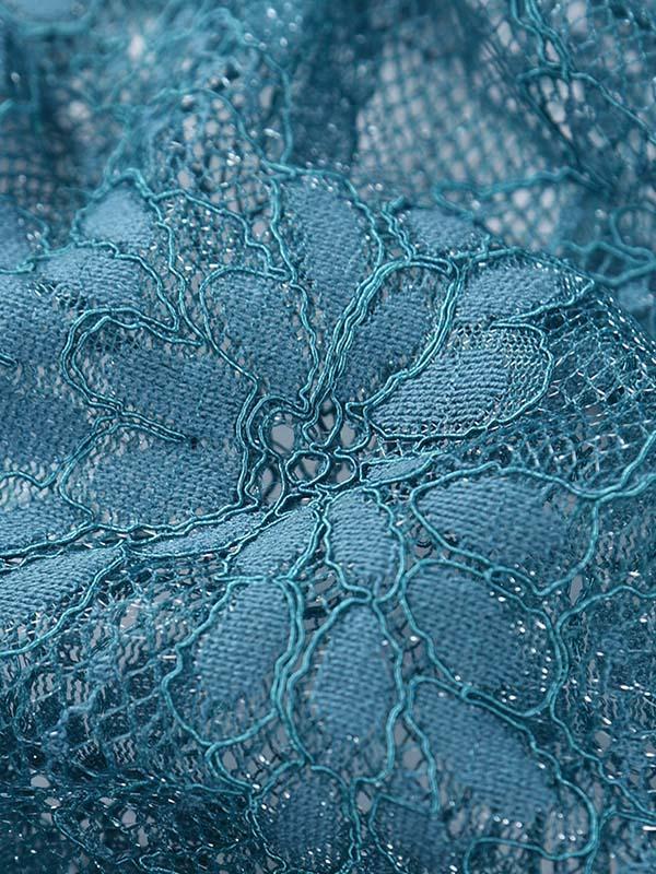 Veleaee Lace V-Neck Knitted Dress