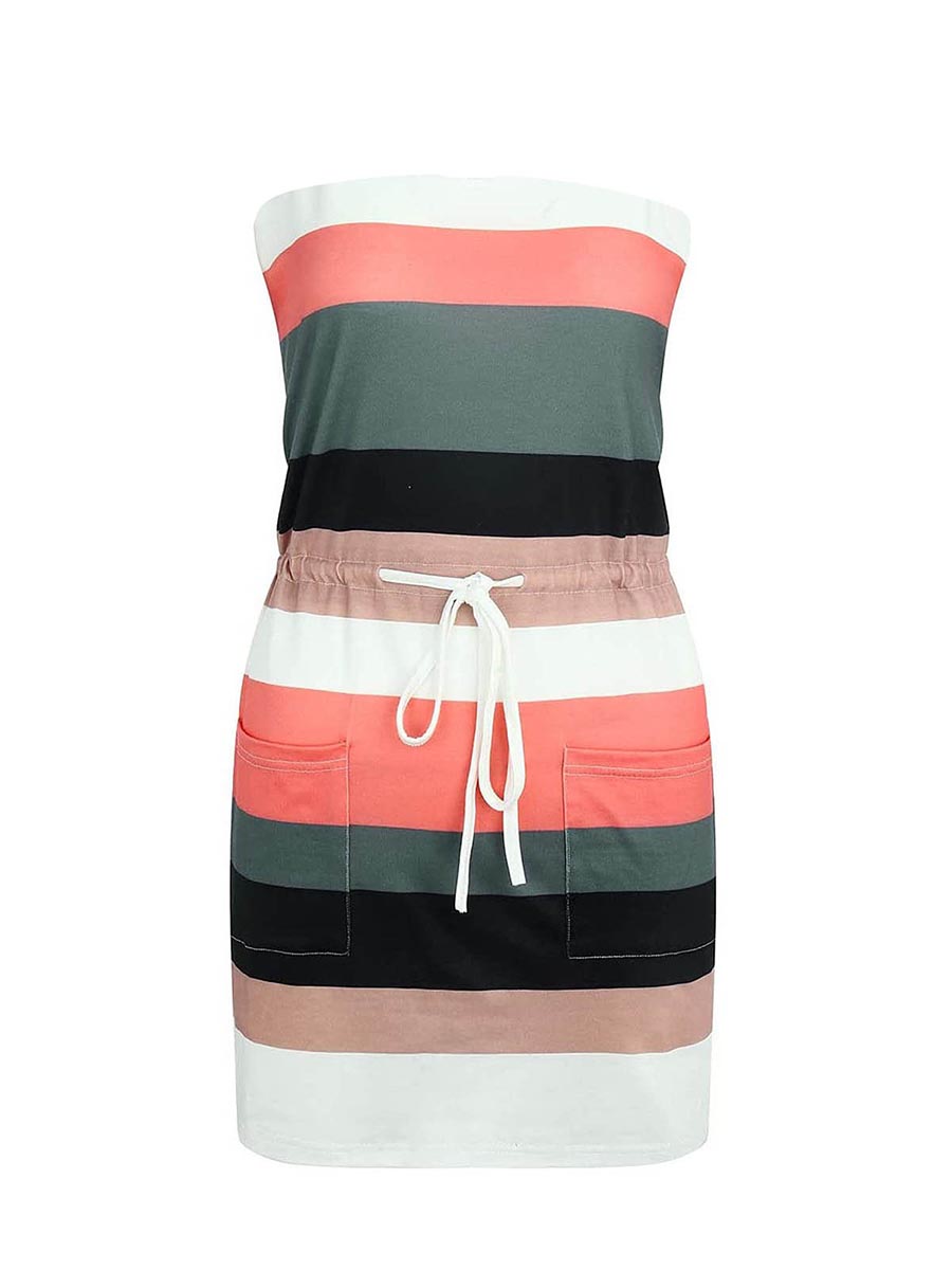 Veleaee Sheath Striped Dress