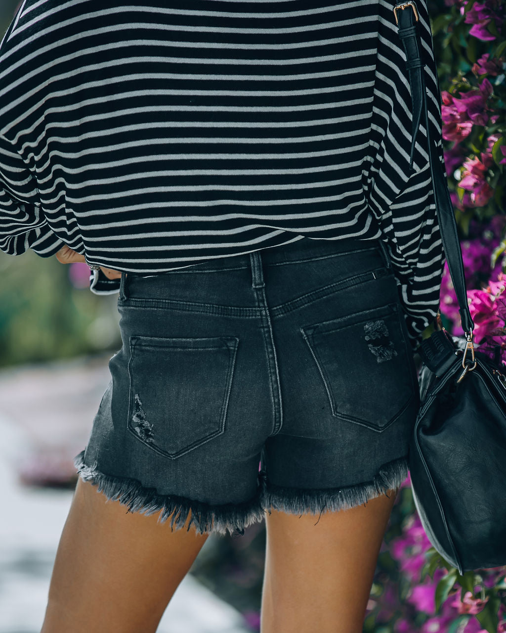 Veleaee Eternity High Rise Distressed Shorts