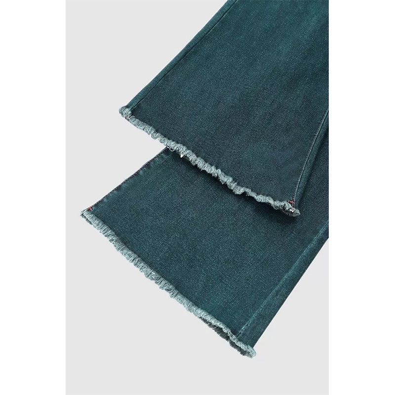 Veleaee Temperament Commuter Straight Leg Jeans