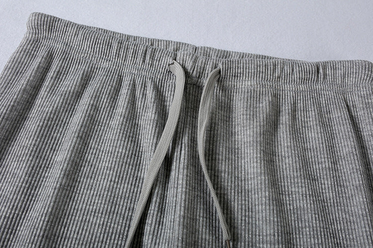 Veleaee Solid Color Casual Lace-Up Slouchy Suit(7 color)