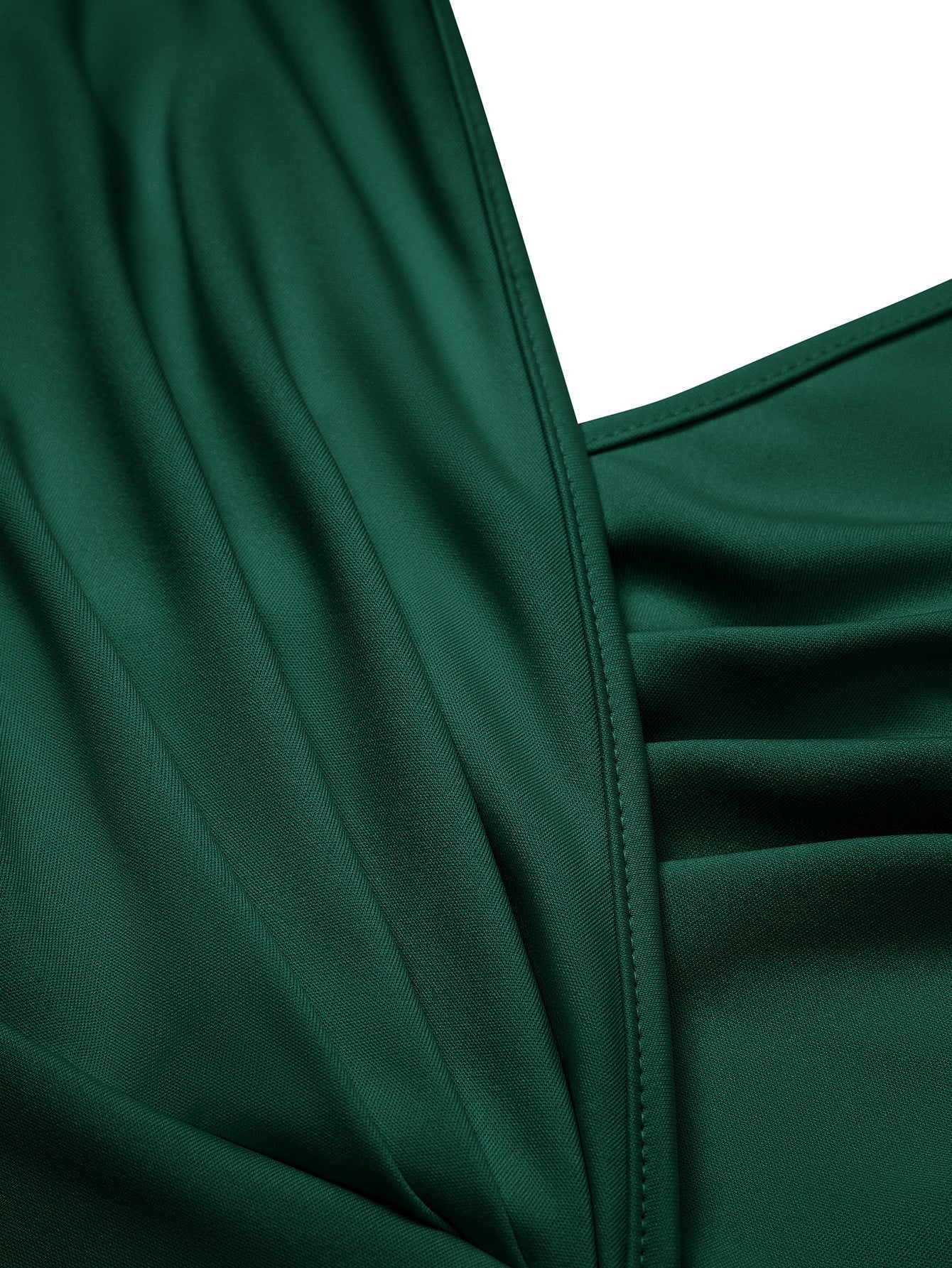 Veleaee Celebrities Elegant Solid Solid Color V Neck Waist Skirt Dresses