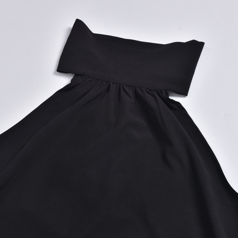 Veleaee Loose Strapless Hanging Neck Sexy Tops