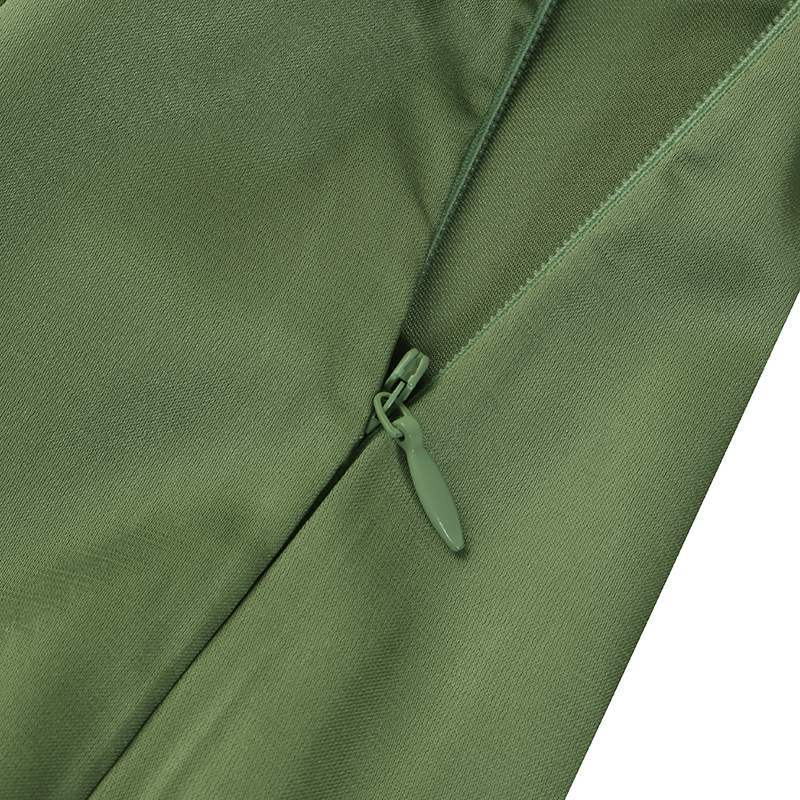 Veleaee Solid Color Straps Slim Irregular Dresses