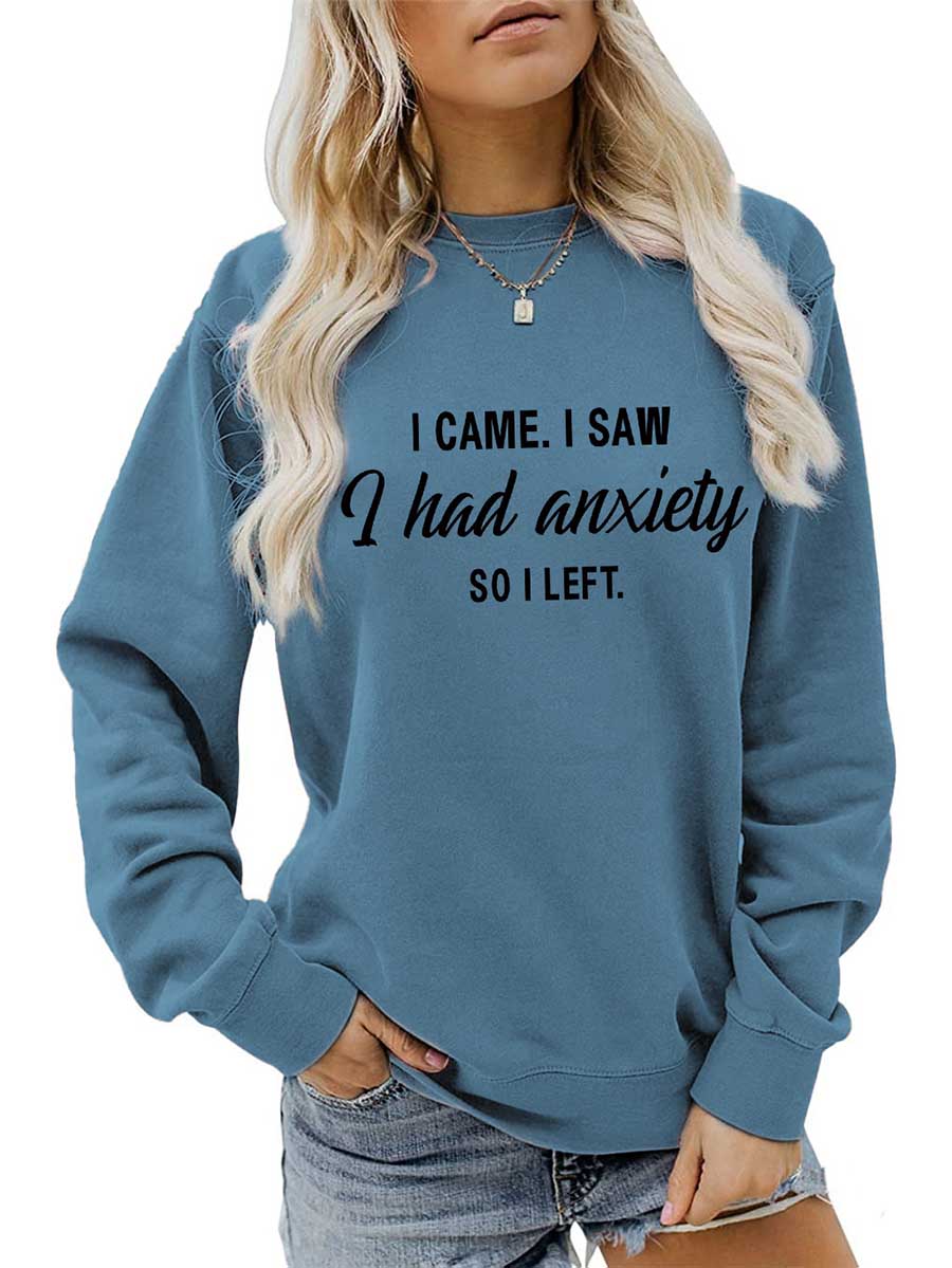 Veleaee Alphabet Women's Autumn and Winter Long Sleeve Sweatshirt