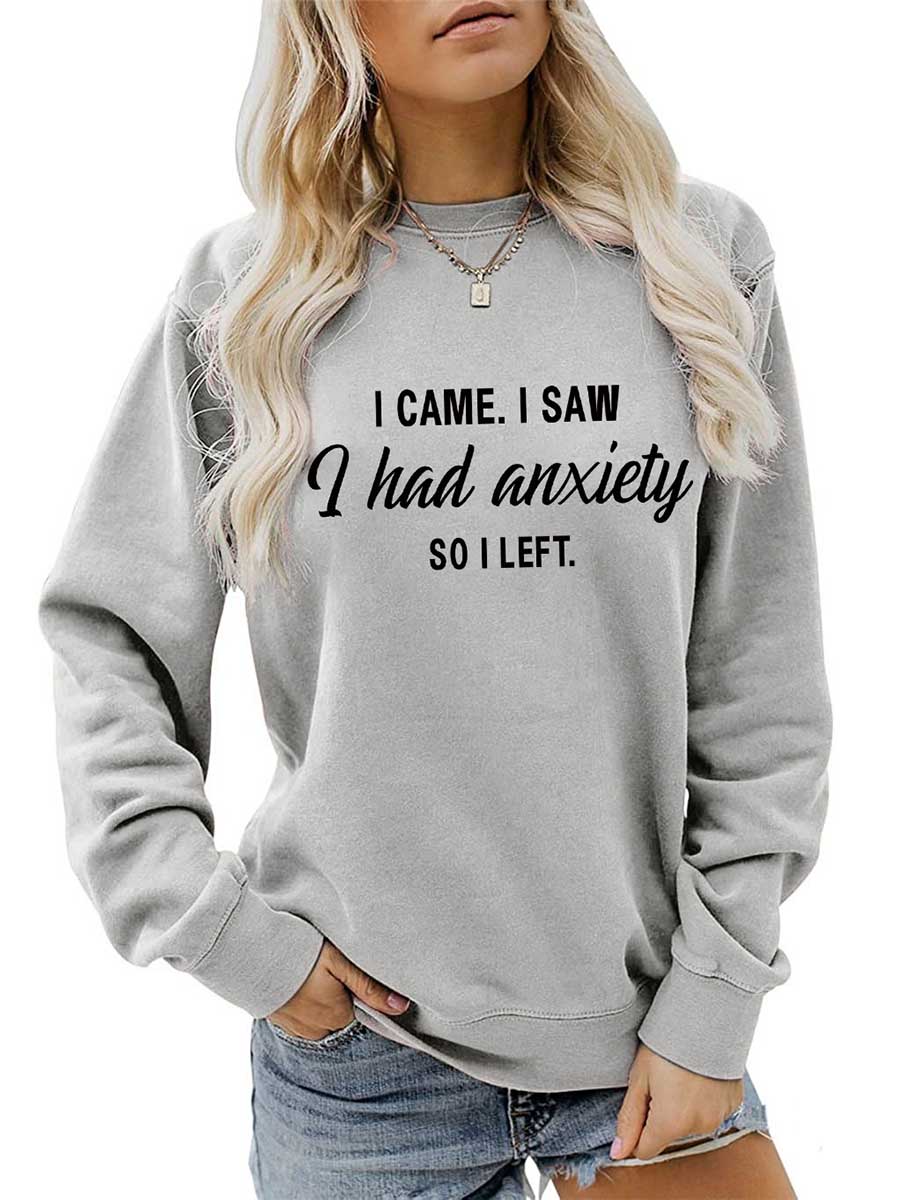 Veleaee Alphabet Women's Autumn and Winter Long Sleeve Sweatshirt