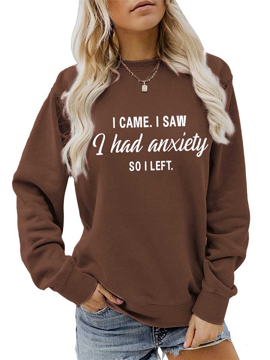 Veleaee Alphabet Women's Autumn and Winter Long Sleeve Sweatshirt