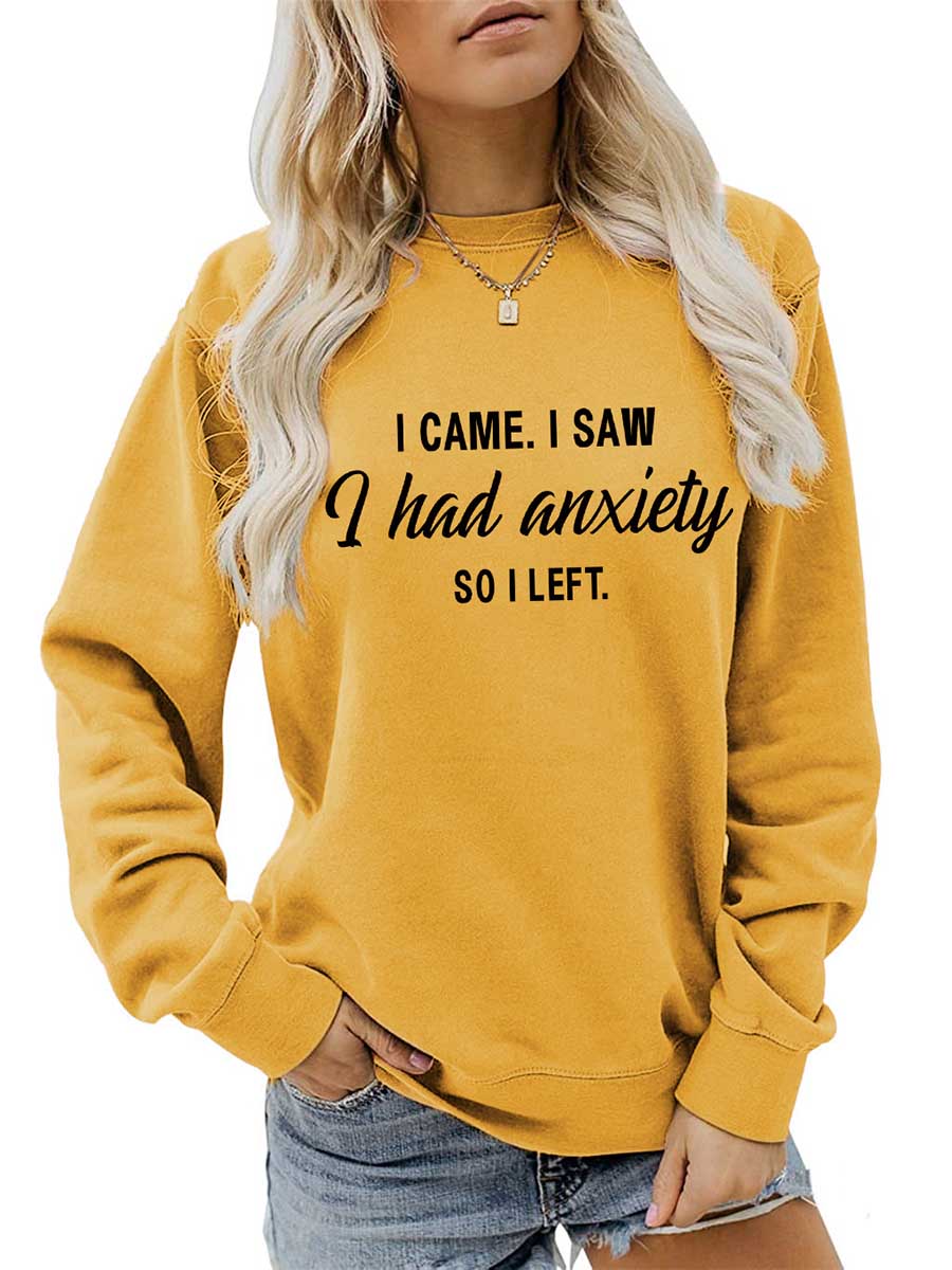 Veleaee Alphabet Women's Autumn and Winter Long Sleeve Sweatshirt