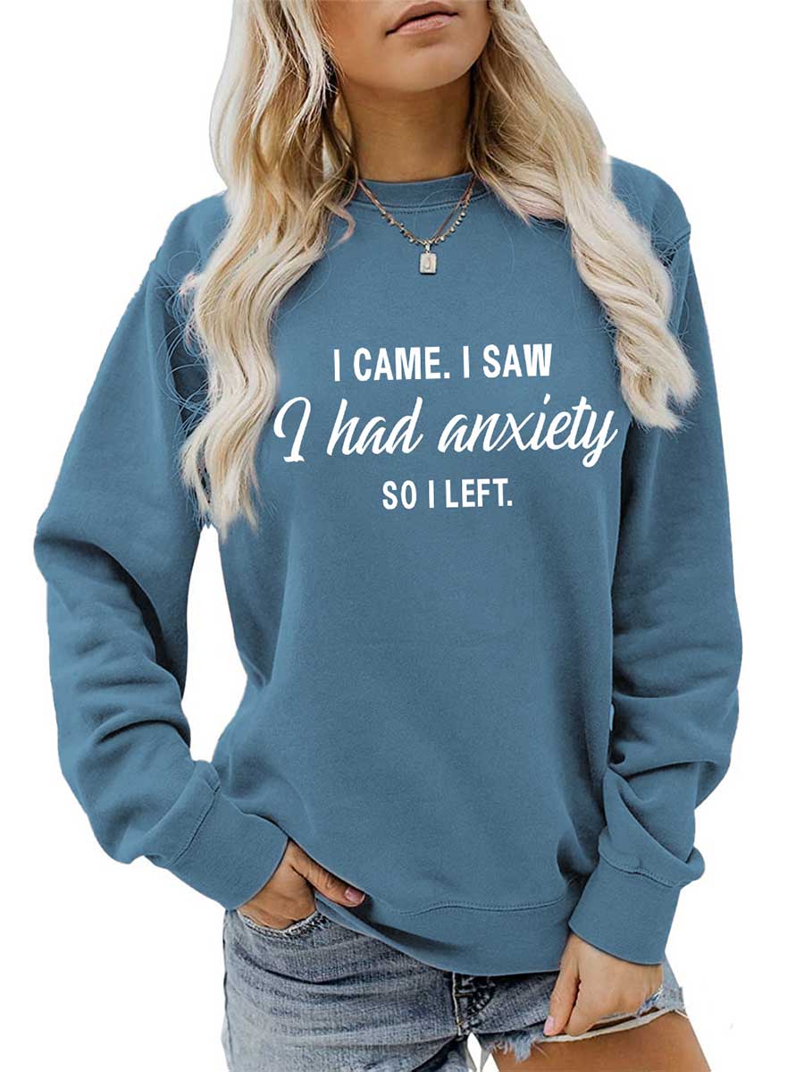 Veleaee Alphabet Women's Autumn and Winter Long Sleeve Sweatshirt