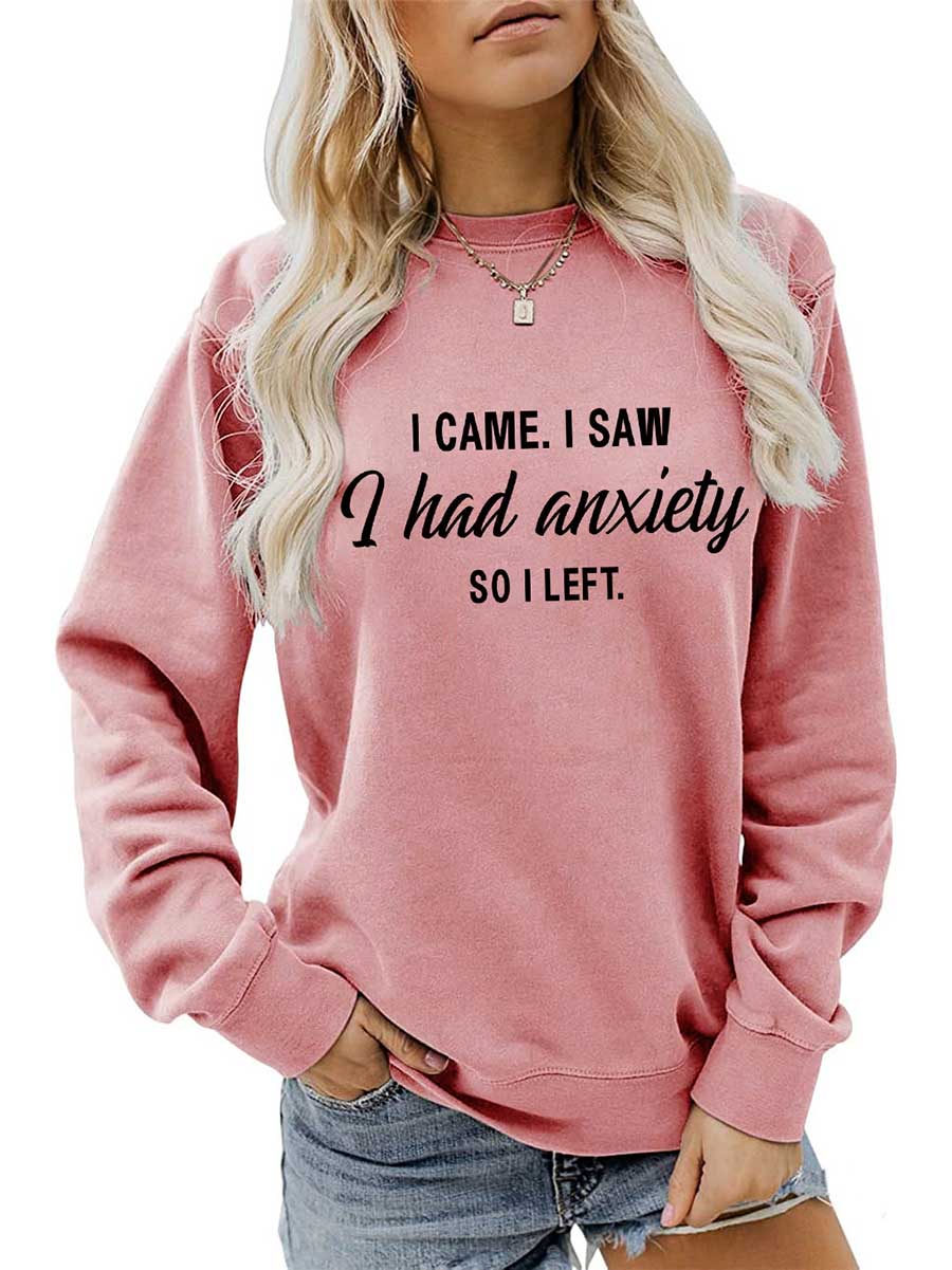 Veleaee Alphabet Women's Autumn and Winter Long Sleeve Sweatshirt