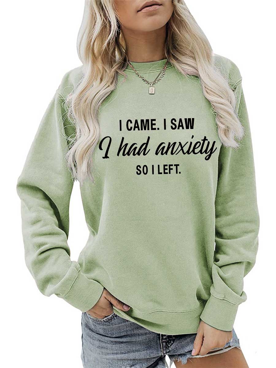 Veleaee Alphabet Women's Autumn and Winter Long Sleeve Sweatshirt