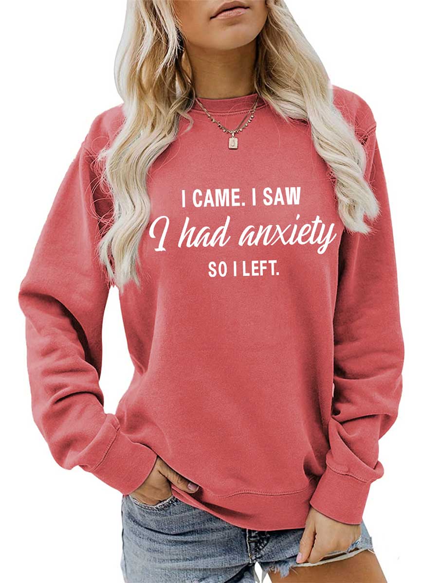 Veleaee Alphabet Women's Autumn and Winter Long Sleeve Sweatshirt